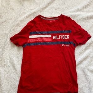 Tommy Hilfiger red logo top